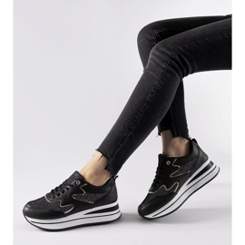 Baskets plateforme Inès noires le noir 1