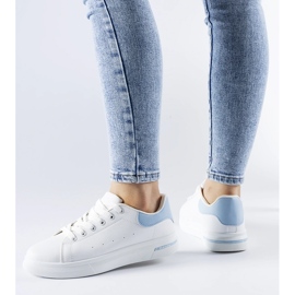 Baskets Leland blanches et bleues 1
