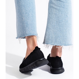 Mocassins plateforme daim femme Vinceza noir le noir 3