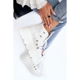 Zazoo 3416 Chaussures De Sport En Cuir Pour Femme Blanc 1