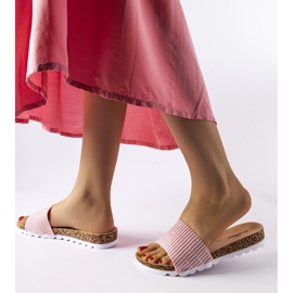 Tongs Issiglio brillantes roses 2