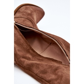 Zazoo 3427 Bottes de cowboy en daim pour femme Marron brun 2