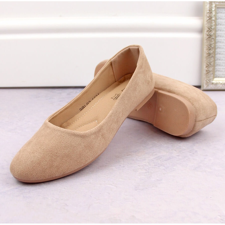Ballerines femme daim beige eVento 9BL02-1031 1