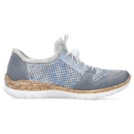 Chaussures femme ajourées bleues Rieker N4255-12 20