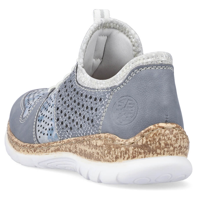 Chaussures femme ajourées bleues Rieker N4255-12 1