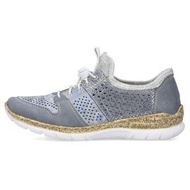 Chaussures femme ajourées bleues Rieker N4255-12 2