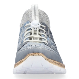 Chaussures femme ajourées bleues Rieker N4255-12 3
