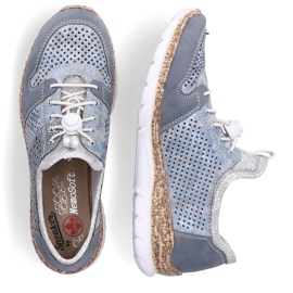 Chaussures femme ajourées bleues Rieker N4255-12 5