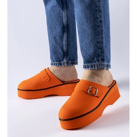 Sabots Lang montants orange 1