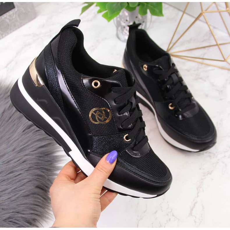 EVento W EVE274A chaussures compensées, noir le noir 1