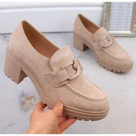 Vinceza W JAN177D chaussures en daim, beige 1