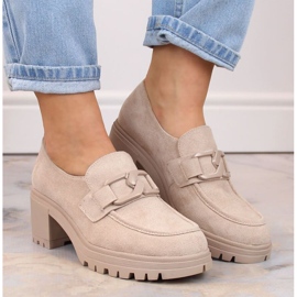 Vinceza W JAN177D chaussures en daim, beige 3