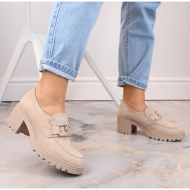Vinceza W JAN177D chaussures en daim, beige 4