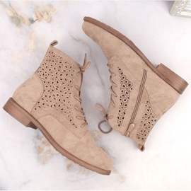 Bottines S.Barski W OLI244 en daim beige 6