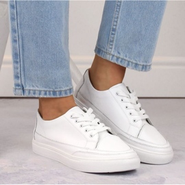 Chaussures en cuir Sergio Leone W SK430, blanches 2 Chaussures en cuir Sergio Leone W SK430, blanches 2