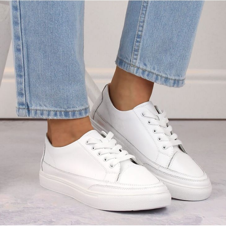 Chaussures en cuir Sergio Leone W SK430, blanches 2 Chaussures en cuir Sergio Leone W SK430, blanches 2