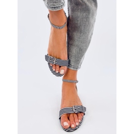 Sandales rayées Ditty Black - 2ème qualité blanc 1