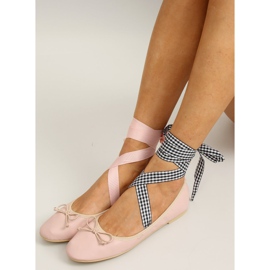 Ballerines à double ruban 1193 Rose 4