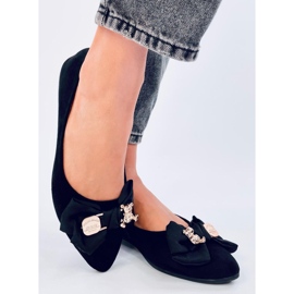 Bonnies Ballerines noires avec ours en peluche 1