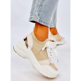 Baskets compensées Davis Beige 4