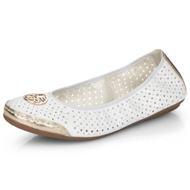 Ballerines femme blanches ajourées Rieker 41459-80 16