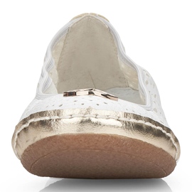 Ballerines femme blanches ajourées Rieker 41459-80 4