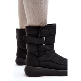 J. Star Bottes de neige isolées par velcro pour femmes noires Jawora 3