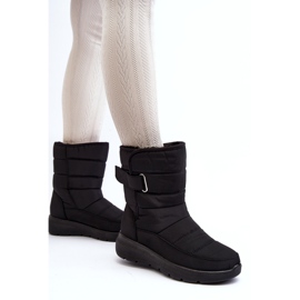 J. Star Bottes de neige isolées par velcro pour femmes noires Jawora 1