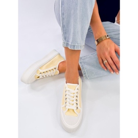 Baskets compensées femme Dors Jaune 5