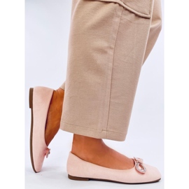 Ballerines en daim à nœud Serna Rosa rose 3