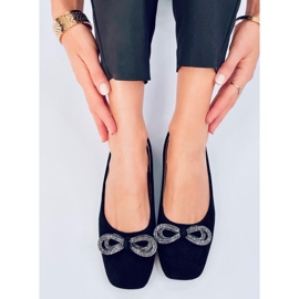 Ballerines en daim à nœud Serna Nero le noir 5
