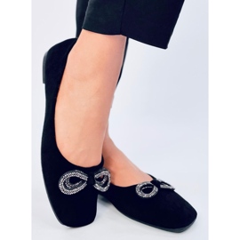 Ballerines en daim à nœud Serna Nero le noir 3