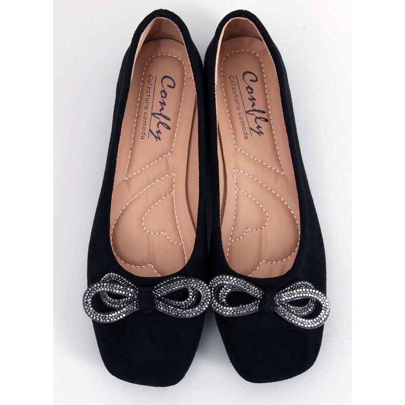 Ballerines en daim à nœud Serna Nero noir 1