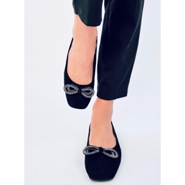 Ballerines en daim à nœud Serna Nero le noir 2