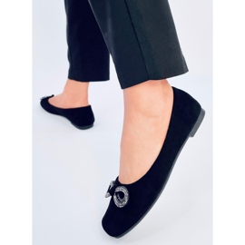 Ballerines en daim à nœud Serna Nero le noir 4