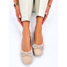 Serna Ballerines en daim beige avec nœud 4
