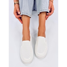 Towns Baskets slip-on ajourées blanches 3
