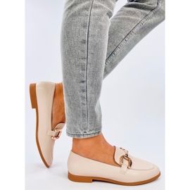 Mocassins femme tulipe abricot beige 2