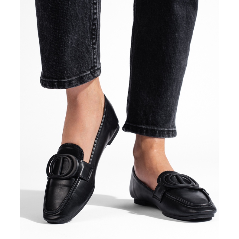 Mocassins noirs Shelovet pour femmes élégantes 1