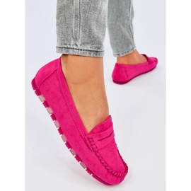 Mocassins femme en daim Anaya Fuchsia rose 5