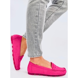 Mocassins femme en daim Anaya Fuchsia rose 3