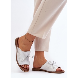 Zazoo 2659 Chaussons Cuir Femme Argent 2