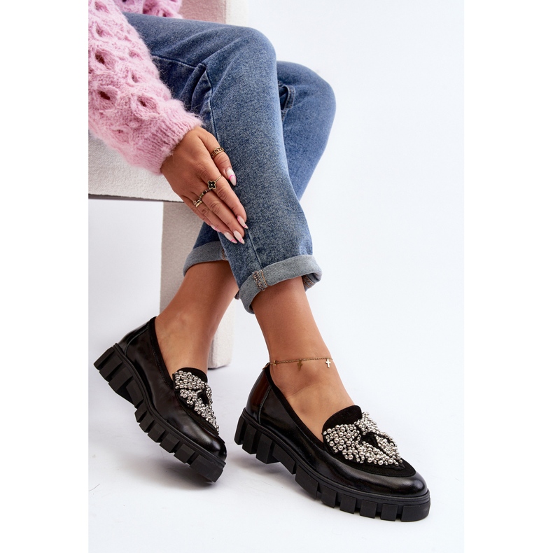 Mocassins vernis femme Laura Messi 2785 Noir 1