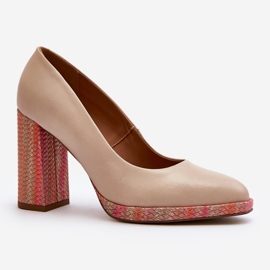 Laura Messi 2746 Escarpins à talons hauts beige clair 1