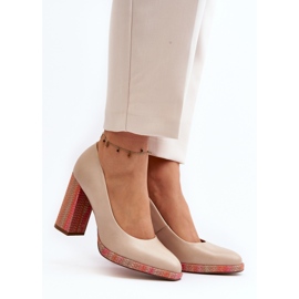 Laura Messi 2746 Escarpins à talons hauts beige clair 2