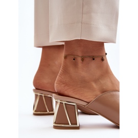 Tongs élégantes à talons hauts pour femmes Laura Messi 2771 Beige 2 Tongs élégantes à talons hauts pour femmes Laura Messi 2771 Beige 2