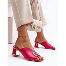 Tongs élégantes à talons hauts pour femmes Laura Messi 2771 Fuchsia rose 1