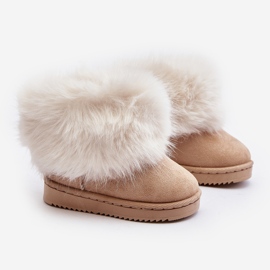 Bottes de neige isolées avec fourrure pour enfant, beige Nohie 1 Bottes de neige isolées avec fourrure pour enfant, beige Nohie 1