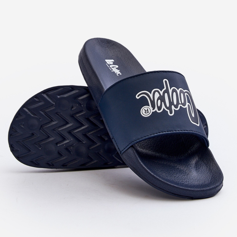 Lee Cooper Claquettes pour hommes LCW-24-42-2481M Bleu marine 2
