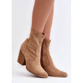 Bottines Femme Kaki Sanile beige 2